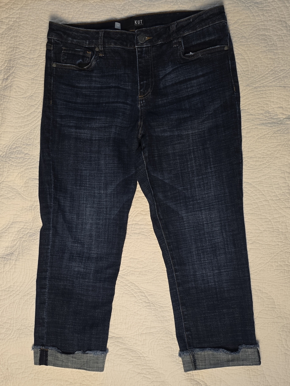 Kut from the Kloth Dark Indigo Cropped Jeans (1007)